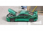 1:64 Nissan GTR-R33 with opening hood, green / full carbon - FH017