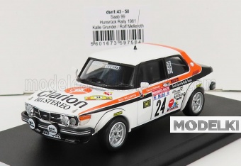 1:43 SAAB 99 №24 Rally Hunsruck (1981) K.Grundel - R.Melleroth, White Orange Black - TRFDSN50