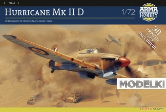1:72 Сборная модель Hawker Hurricane Mk II D - AH70062