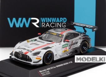 1:43 MERCEDES-BENZ Amg Gt3 Evo 6.2l V8 Team Winward №130 Dtm Season (2024) Maro Engel, White Grey - WWR-I-AMG-24-43130-DTM