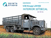 1:35 3D Декаль интерьера кабины Krupp L3H163 (для модели ICM) - QD35030