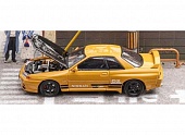 1:64 Nissan GTR-R32 with opening hood, yellow - FH014