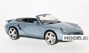 1:18 PORSCHE 911 (997) Turbo Cabriolet, light blue - 73183MET.-BLUE