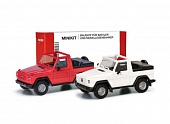 1:87 Puch G series open (MINIkit 2 st.), white and red 1989 - 012744