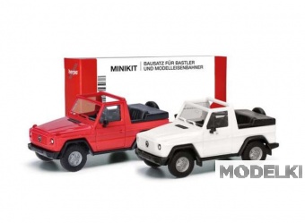 1:87 Puch G series open (MINIkit 2 st.), white and red 1989 - 012744