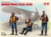 1:32 Сборная модель Пилоты ВВС Великобритании (1939-1945 гг.) (3 фигурки) - 32105