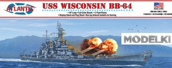 1:665 Сборная модель USS Wisconsin BB-64 Battleship 16 Inch - AMCM3006