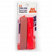Губка с зернистостью P1200-1500 (6 шт.) / Sponge P1200-1500 Grit (6 Units) - AK9553