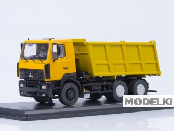 1:43 Минский 6501 самосвал (низкая кабина, без спальника), желтый - SSM1204