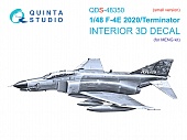 1:48 3D Декаль интерьера кабины F-4E 2020 Terminator (MENG) (малая версия) - QDS-48350