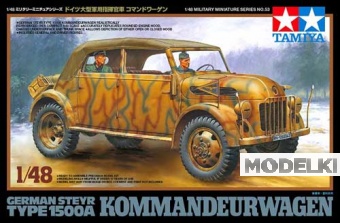 1:48 Нем. автомоб. German Steyr Type 1500A Kommandeurwagenс 2 фигурами, 3 вар-та декалей - 32553