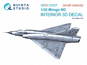 1:32 3D Декаль интерьера кабины Dassault Mirage IIIC (Italeri) (Малая версия) - QDS-32287