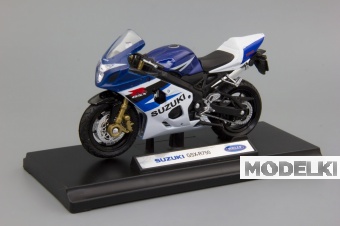 1:18 SUZUKI GSX-R750, blue/white - 12803PW