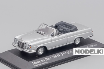 1:43 (Б/У) MERCEDES-BENZ 280 SE 3.5 Cabriolet W111 (1970), silver - 400038130-X2