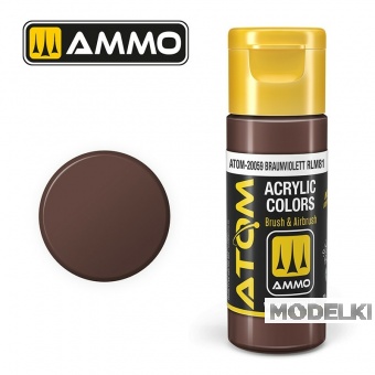 Краска акриловая ATOM COLOR Фиолетово-коричневый RLM81 / Braunviolett RLM81, 20мл - ATOM20059