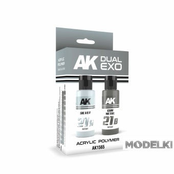 Набор акриловых красок SILVER & GUN METAL DUAL EXO Set, 60мл - AK1565