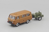 1:43 УАЗ 3962 хаки+ кухня, хаки / зеленый - 15834-07