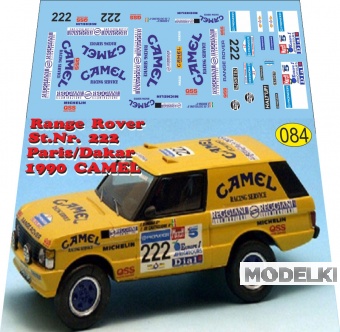 1:43 Набор декалей LAND ROVER Range Rover Camel rally Dakar 1990 - U084