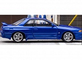 1:64 Nissan GTR-R32 with opening hood, bayside blue - FH009