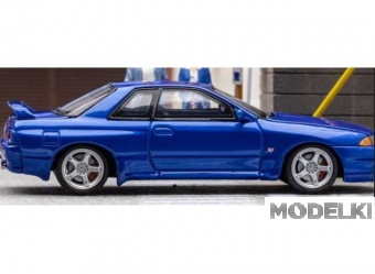 1:64 Nissan GTR-R32 with opening hood, bayside blue - FH009