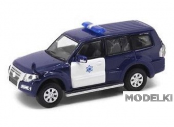 1:64 MITSUBISHI Mitsubishi Pajero Macau Servicos de Alfandega (2015), blue / white - ATCMC64010