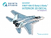 1:48 3D Декаль интерьера кабины F-15A/F-15C Early/F-15J Early (Hasegawa) - QD48597