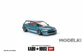 1:64 (Б/У) HONDA Civic (EF) 'Kaido Works V1' - KHMG126-X1