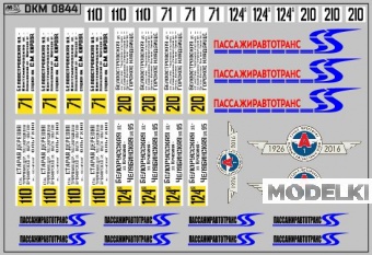 1:43 Набор декалей Маршрутные указатели на Икарус г.Санкт-Петербург (100х70) - DKM0844
