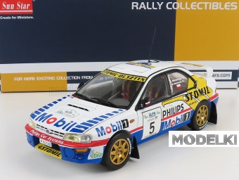 1:18 SUBARU IMPREZA 555 №1 WINNER RALLY ELPA (1997) H.KRZYSZTOF - W.MACIEJ, WHITE BLUE - 5519