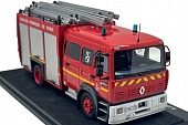 1:43 RENAULT G230 Tanker truck double cabine manager FA 19 sides bspp saupers pompiers de Paris 2-assi (1991) - ALERTE0201
