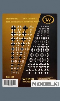 1:35 Сухая декаль WWII German crosses for vehicles.Variant 1 - HDF-DT-3501