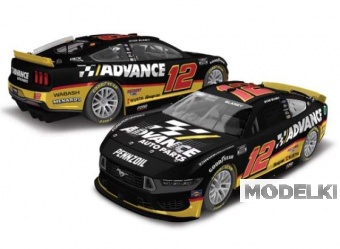 1:24 FORD Mustang #12 Ryan Blaney *Advance* black/white/red 2024 - C122422ADVRB