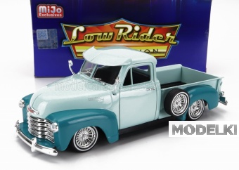 1:24 CHEVROLET 3100 Pick-up Low Rider (1953), 2 Tone Green - WE22087LRW-GRN