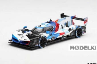 1:64 BMW M Hybrid V8 GTP #24 BMW M Team RLL Daytona 24 hrs (2024), white / blue / red - MGT01326-BL