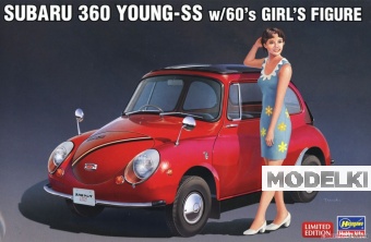 1:24 Сборная модель SUBARU 360 Young-ss With Girl Figure (1958) - 52291