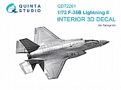 1:72 3D Декаль интерьера кабины F-35B Lightning II (Tamiya) - QD72261