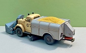 1:43 Комбинированная дорожная машина КДМ-2 на шасси Горький-63, следы эксплуатации, песок в бункере - SL-238-4