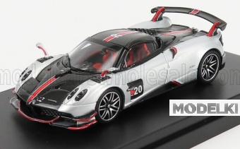 1:64 PAGANI Huayra Bc Roadster N 20 2017, Silver Black - LCD64011-SI