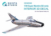 1:48 3D Декаль интерьера кабины Super Mystere B2 Early (Azur/Special Hobby) - QD48548