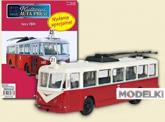 1:72 Троллейбус VETRA VBRH, Kultowe Auta спецвыпуск, красный / белый - kul968