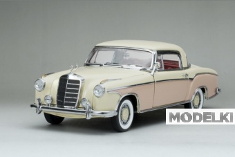 1:18 MERCEDES-BENZ 220SE Coupé W180 (1958), бежевый с розовым - 3591
