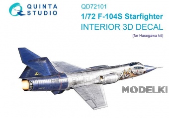 1:72 3D Декаль интерьера кабины F-104S (Hasegawa) - QD72101