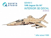 1:48 3D Декаль интерьера кабины Jaguar Gr.1A (Airfix) - QD48613