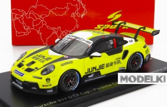 1:43 PORSCHE 911 991-2 Gt3 Team Jungig №777 Champion Asia Porsche Carrera Cup Season (2022) L.ye, Yellow Black - SA269