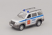 1:43 (Б/У) УАЗ Патриот Полиция, серебристый - 65205-3-X1