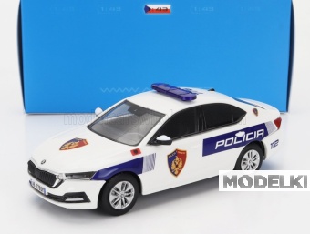 1:43 SKODA Octavia Iv Albanie Policia (2020), White Blue - 036XA03
