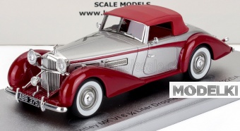 1:43 BENTLEY Mkvi Drophead Ch.b122da Coupe Cabriolet Closed (1949), Silver Red - KE43043061