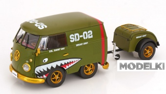 1:18 VOLKSWAGEN T1 Kool Kombi Army Fighter (2023), olive-green golden red - S421186411