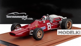 1:18 FERRARI F1 312 F1-67 №8 German Gp (with Pilot Figure) (1967) Chris Amon, Red - TMD18-314B
