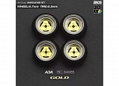 1:64 A3A Alloy Wheel & Rim set, gold/chrome - BC64065